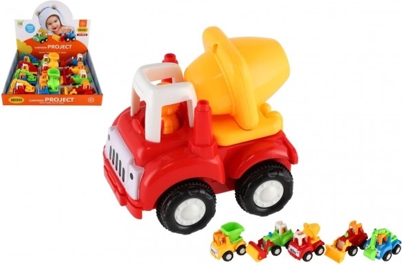 Vehículo de construcción de plástico 10–12 cm a fricción, surtido de modelos