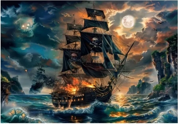 Puzzle Piratas de los mares malditos 300 piezas CLEMENTONI