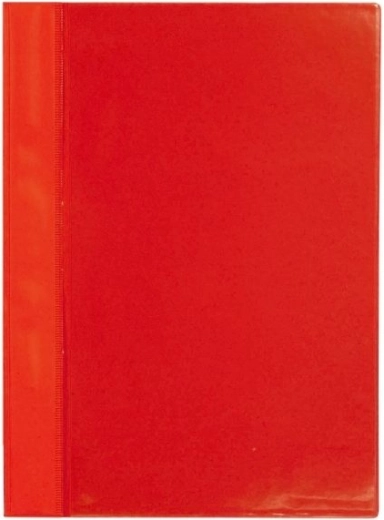 Carpeta de anillas rápida A4 de PVC con bolsillo frontal – rojo