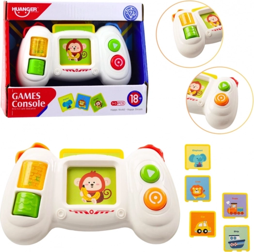 Consola infantil interactiva con tarjetas, luces y sonidos