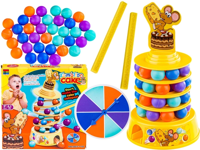 Juego de habilidad de tarta tambaleante – ratón sobre la tarta