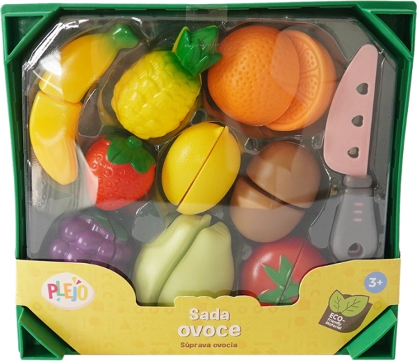 Set PLEJO de frutas para cortar en una caja