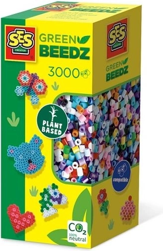 SES Creative cuentas para planchar Green Beedz 3000 uds. – colores claros