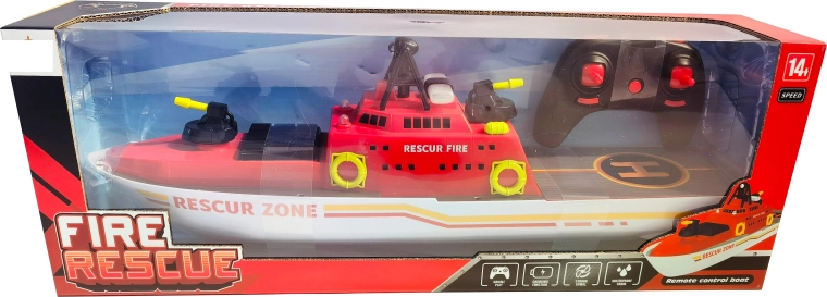 Lancha de rescate de bomberos RC Sparkys 1:10 con cañón de agua funcional