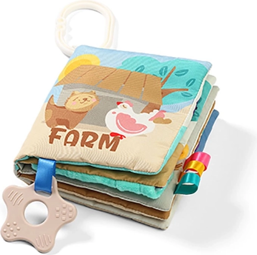 BabyOno libro sensorial de tela Granja para bebés 0m+
