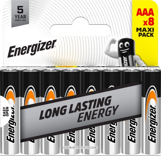 Pilas alcalinas AAA Energizer, 8 uds.