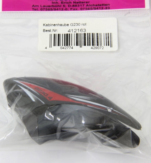 Jamara cabina canopy G230 roja - 1 pieza