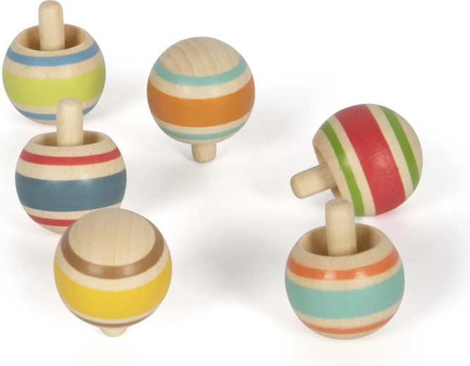 Peonza de madera con rayas small foot