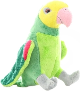 Loro de peluche verde 20 cm
