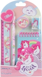 Set de material de escritura Unicornio