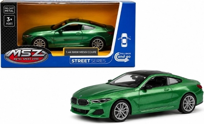 Modelo de coche BMW M850i Coupé con efectos luminosos y sonoros, verde