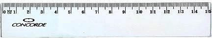 Regla 15 cm CONCORDE transparente