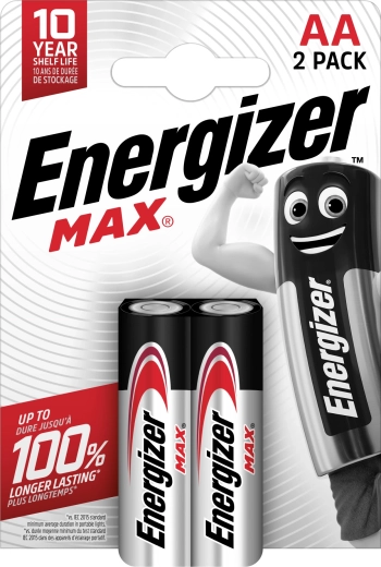 Pilas alcalinas ENERGIZER Max AA, 2 uds.