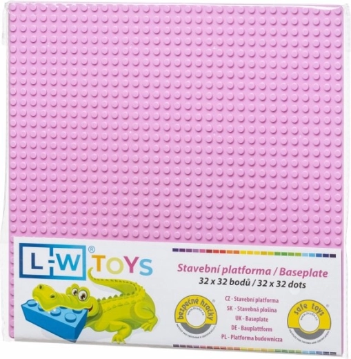 Placa base de construcción 32×32 rosa