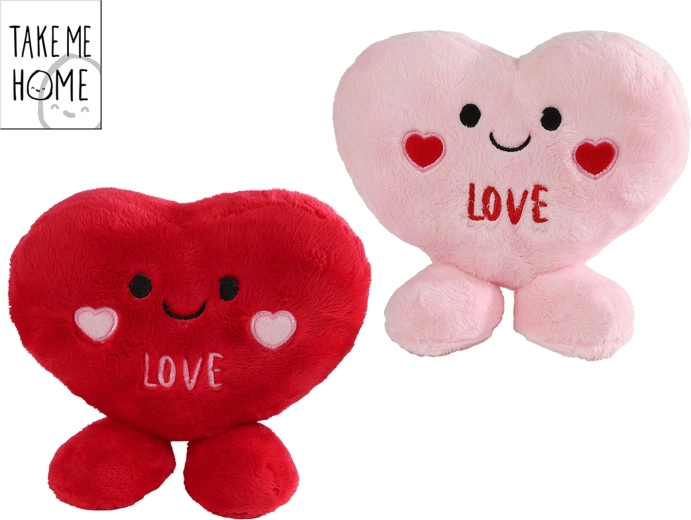 Take Me Home corazón de peluche con cara 14 cm - 1 pieza