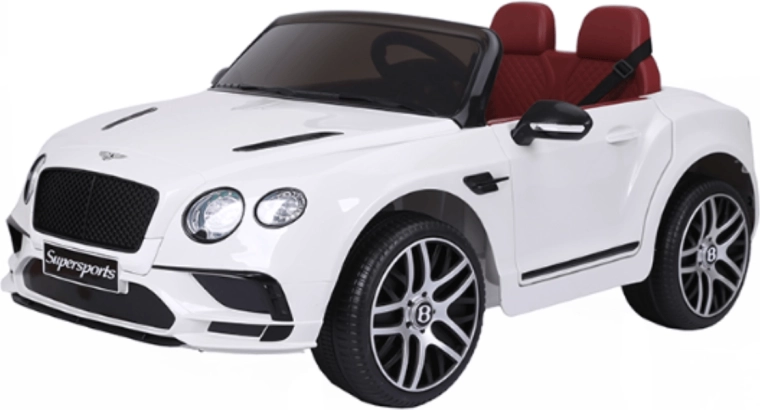 Coche eléctrico para niños BENTLEY Supersports, blanco, 12 V, 2 motores