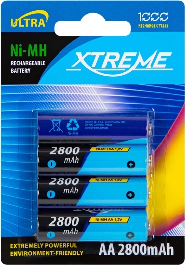 Baterías recargables AA NiMH 2800 mAh Xtreme - 4 uds