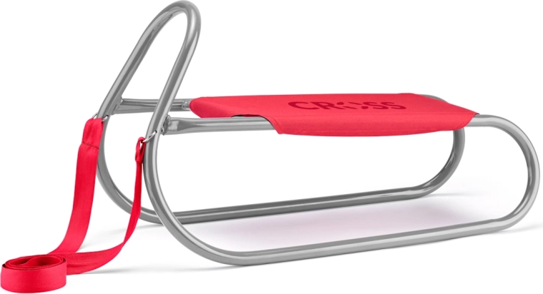 Trineo Cross plateado-rojo metálico