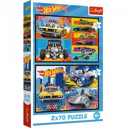 Puzzle 2x70 Coches Hot Wheels