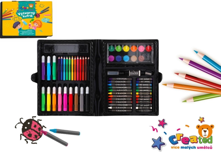 Set creativo de pintura en maletín de plástico