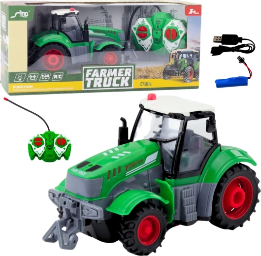 Tractor verde teledirigido 1:24