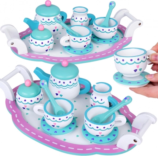 Set de té de madera para niños