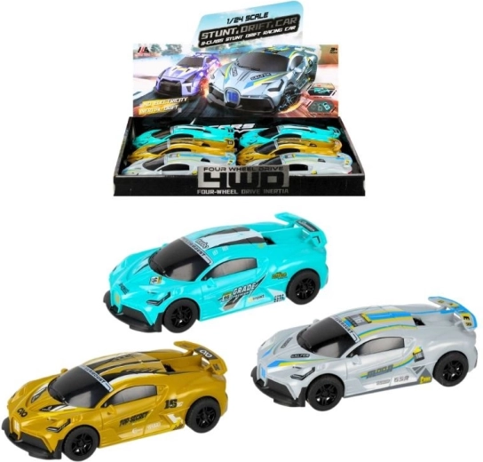Coche de carreras de drift a fricción (inercia) – 3 colores