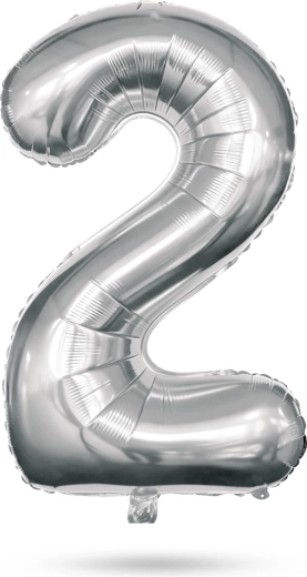 Globo de foil de cumpleaños con el número 2, dorado, 40 pulgadas