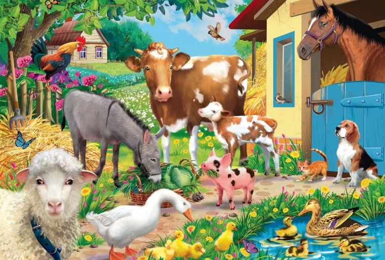 Puzle Animales en la granja 60 piezas SCHMIDT