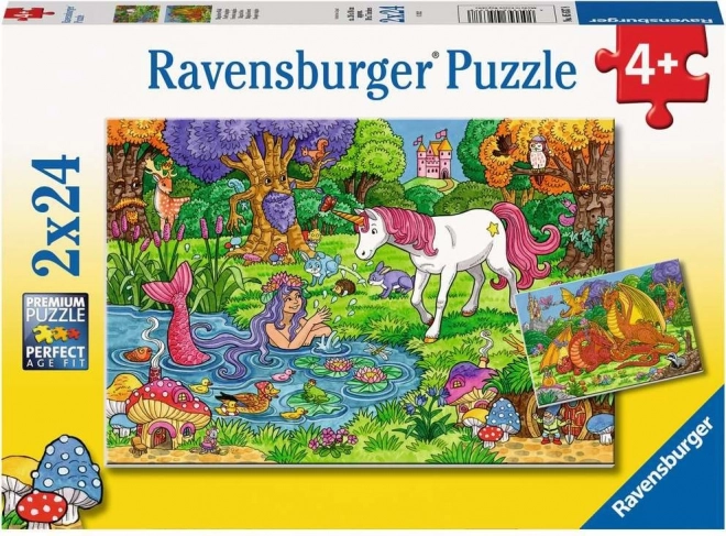 Puzzle Ravensburger Bosque mágico 2x24 piezas