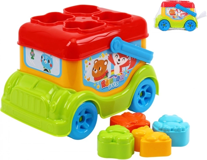 Autobús encajable con animalitos para niños a partir de 12 meses