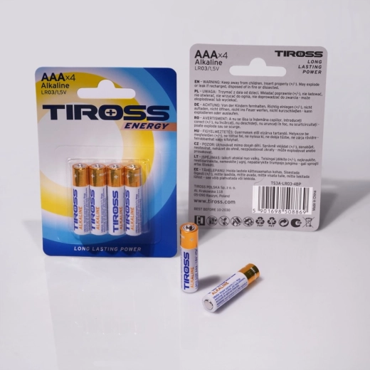 Pilas alcalinas AAA LR03 1,5 V – paquete de 4 uds.