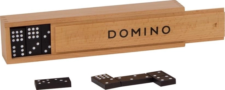 Dominó en caja de madera
