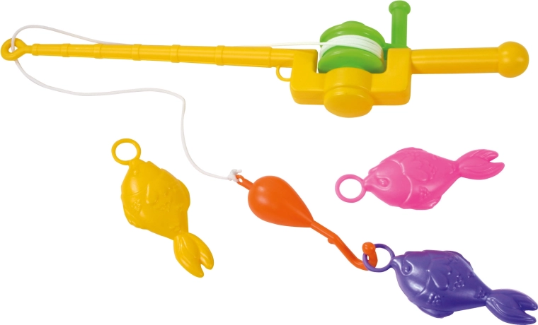 Caña de pescar para atrapar pececitos 50 cm (3 peces)