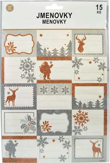 Etiquetas adhesivas con nombre para regalos navideños SPARKYS