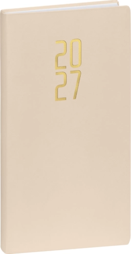 Agenda de bolsillo Notique Ponza 2027 beige 9 × 15,5 cm