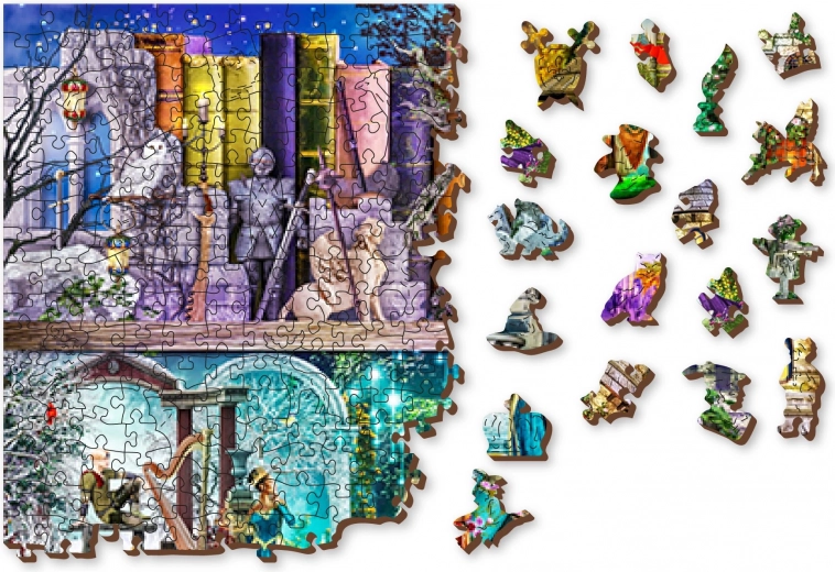 Puzzle de doble cara 2 en 1 para un desafío doble