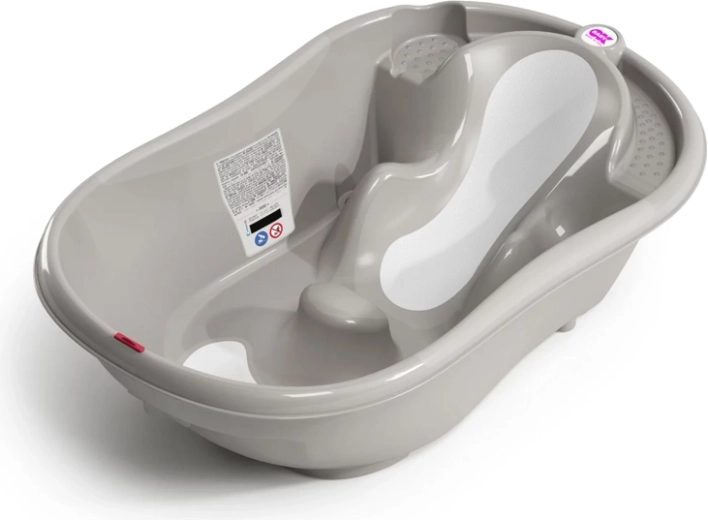 Bañera infantil antideslizante evolutiva OK Baby Onda Evolution gris 0–12 meses