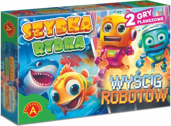 Szybka Rybka / Wyścig Robotów – set de dos juegos de mesa sencillos