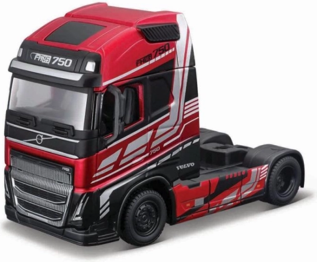 Modelo metálico de camión Volvo FH16 Globetrotter 750 XXL a escala 1:43 de Bburago – rojo