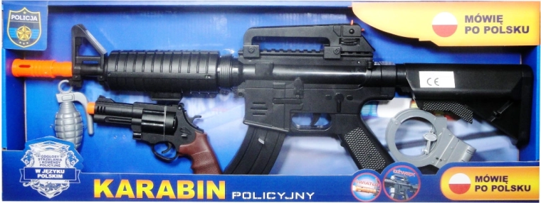 Rifle de policía con módulo de voz en polaco