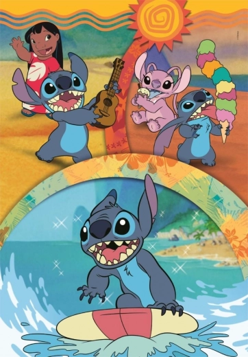 Puzzle Stitch y Amigos de 104 piezas