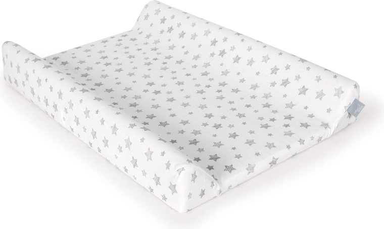 Ceba funda para cambiador 50 × 70 cm, 2 uds – gris claro + estrellas grises