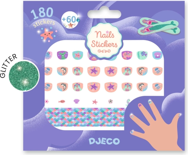 Pegatinas para uñas Mundo marino DJECO