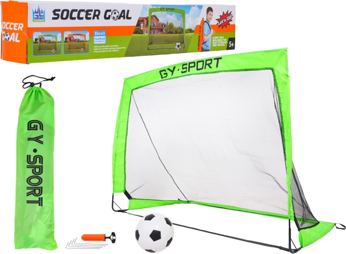 Portería de fútbol plegable con accesorios