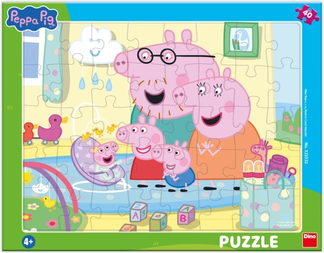 Puzzle Dino Peppa Pig – Hermanos, 40 piezas
