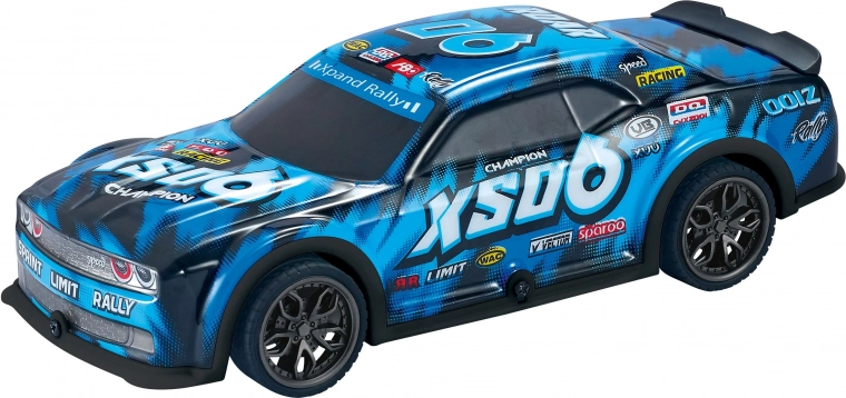 Coche de carreras con efectos azules 19,5 cm