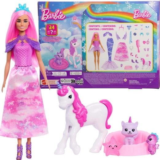 Calendario de Adviento Barbie Dreamtopia con muñeca y accesorios – 24 sorpresas