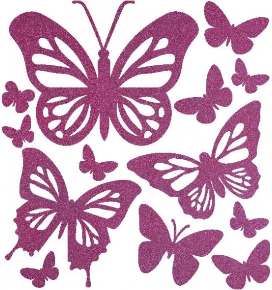 Mariposas termoadhesivas, hojas pequeñas