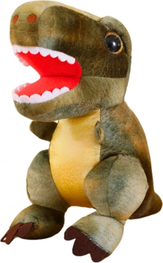 Dinosaurio de peluche con textura de piel verde 32 cm